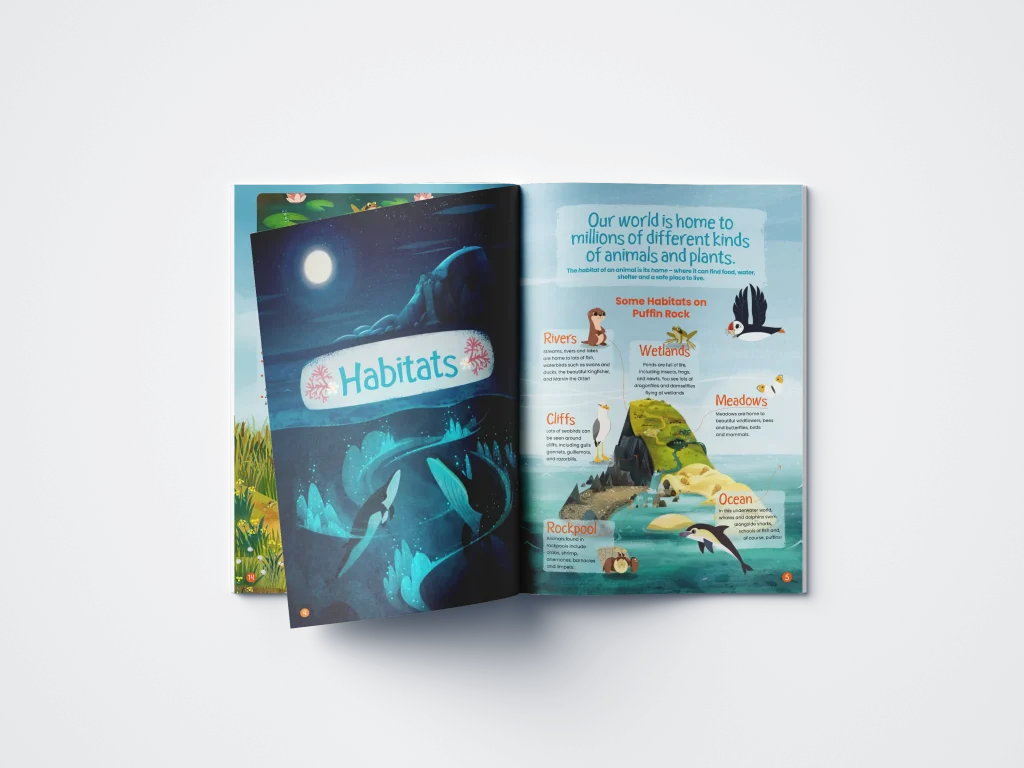 Puffin Rock Wildlife Activity Book Design 3 Puffin Rock Wildlife Activity Book Graphic Design Project