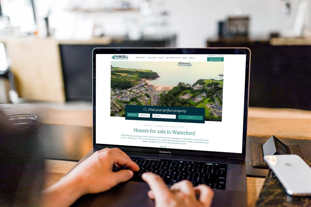 Prucell Properties website laptop mockup