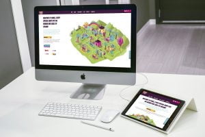 Shine Festival website mockup iMac and iPad