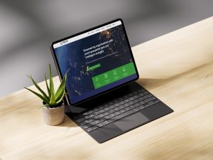 A Responsive Wordpress Website Design and Development project shown on an iPad